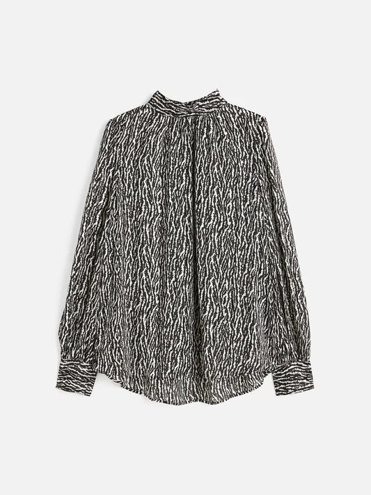 Stand-up Collar Blouse