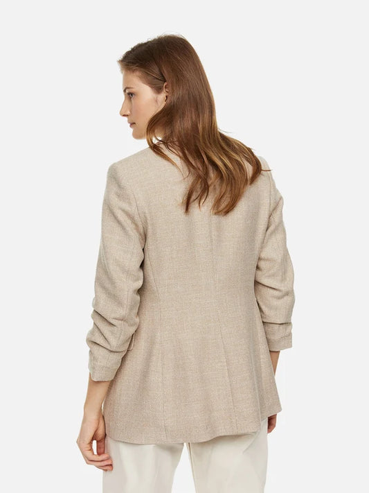 Gathered-sleeve Blazer